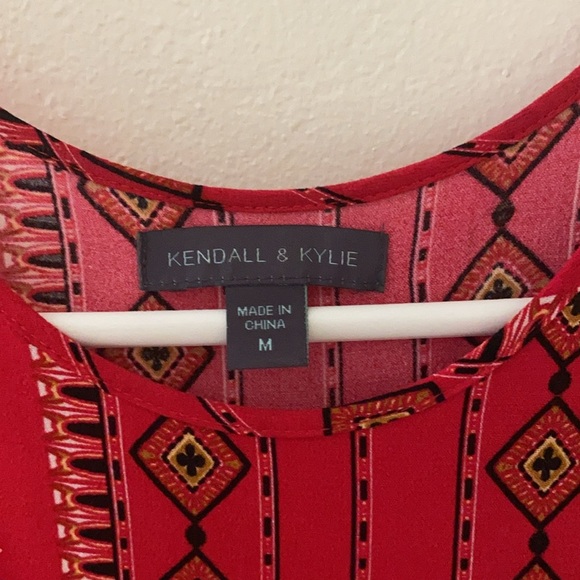 Kendall and Kylie Red Lace Up Dress Medium - Picture 2 of 5